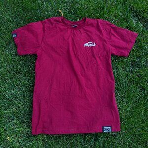 Old school Crown Jiberish Logo Tee - Burgundy - Medium - RARE